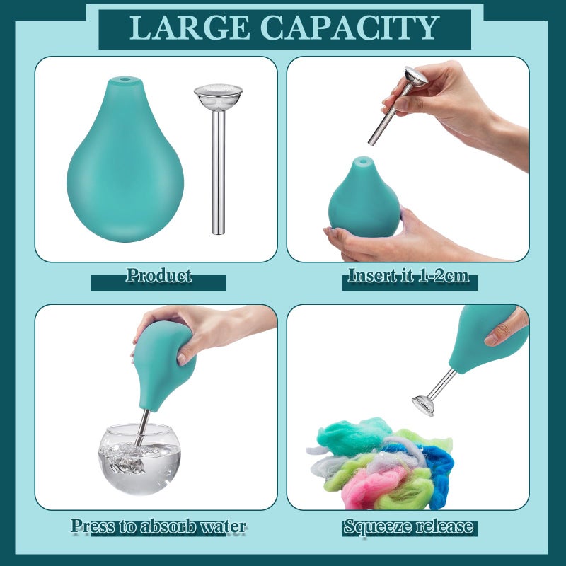 Leinuosen 2pcs Wet Felting Tool Set Include Ball Brause Sprinkler and Wet Felting Tool Great for Working on Seams, Flat Felts, Hat & Slipper Shaping - Image 3