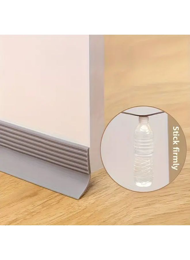 Translucent Brown Door Seal Strip 79 Inch Self Adhesive Draft Proof - Image 5