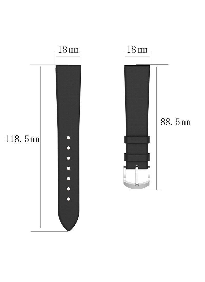X-level Leather Band Compatible with Huawei Watch GT4 41mm Replacement Straps, 18mm Premium Leather Replacement Strap Wristband Genuine Leather With Soft Adjustable Replacement Wristband For Women And Men  - Image 2