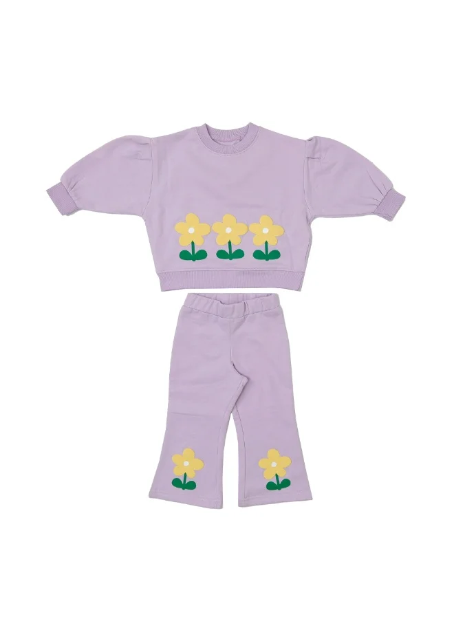 ايكو AIKO - 2 Pc Kids Sweat Top & Wide Leg Pant Set