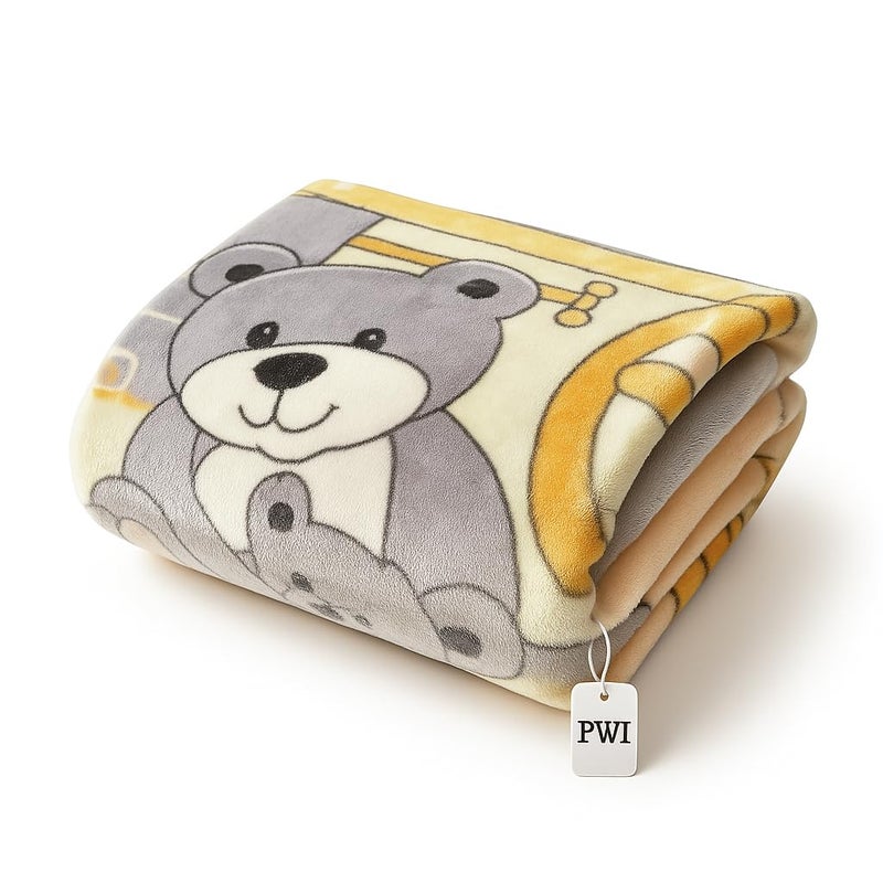 PWI Baby Blanket for Newborn | Ultra Soft Cloudy Fabric | Double Layer for All-Season Use | 80x110 cm | Swaddle Wrapper Blanket for 0–3 Years -Beigee - Image 1