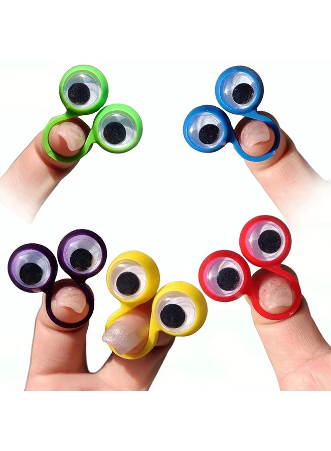 30 قطعة العين إصبع الدمية خواتم عين جوجل مقلة العين الهدايا الهدايا الاطفال ، مقلة العين الإصبع المتأرجحة الدمية العين الخواتم للأطفال ، هدايا الحفلات للأولاد والبنات ، ألوان متعددة - Image 3
