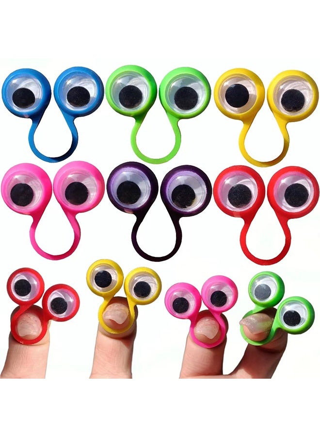 30 قطعة العين إصبع الدمية خواتم عين جوجل مقلة العين الهدايا الهدايا الاطفال ، مقلة العين الإصبع المتأرجحة الدمية العين الخواتم للأطفال ، هدايا الحفلات للأولاد والبنات ، ألوان متعددة - Image 4