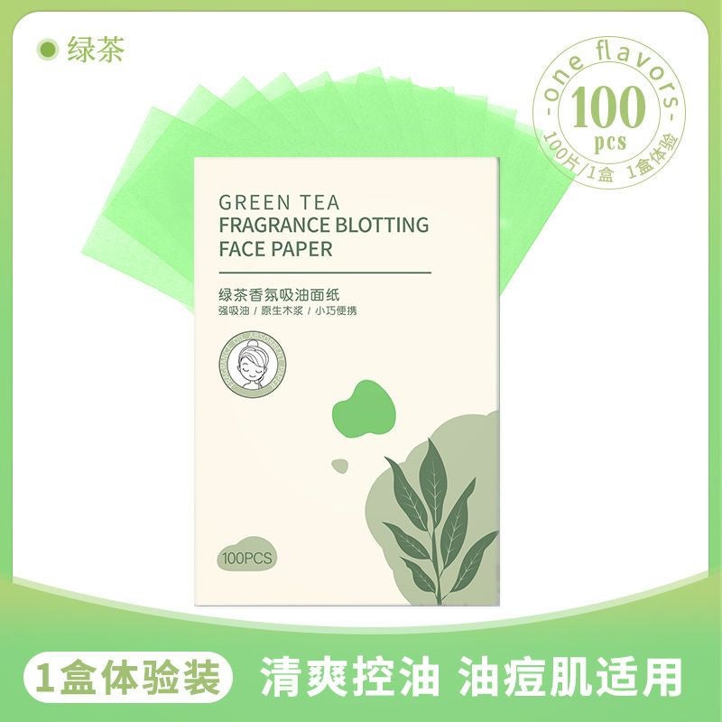 New 100 Fragrance Oil Absorbing Paper Face Oil Control Women'S Summer Refreshing Face Oil Degreating Men'S Oil Absorbing Paper Student - Image 1