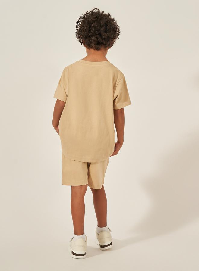 Styli Slogan Print Short Sleeve T-Shirt and Shorts Set - Image 5