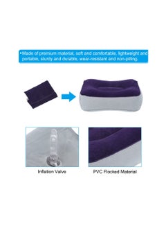Excefore Travel Foot Rest Pillow, 2 Pack Inflatable Foot Rest Cushion, Travel Flight Leg Rest Pillow, for Cars, Home, Office, Trains, Airplane, Make a Flat Bed for Baby, Kids, Toddlers (2 Colors)  - Image 2