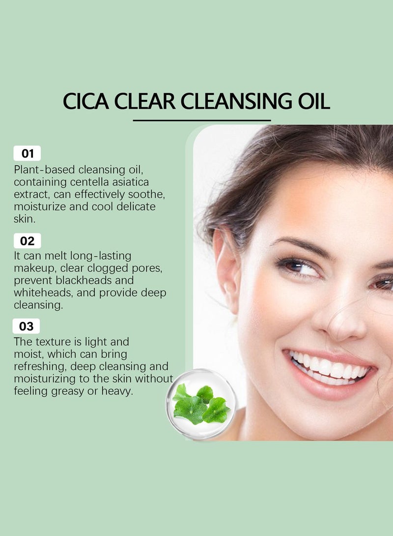 هويجي زيت التنظيف سنتيلا اسياتيكا، مزيل المكياج يحتوي على سنتيلا اسياتيكا، زيت التنظيف العميق للوجه والشفاه والجسم 100 م - Image 5