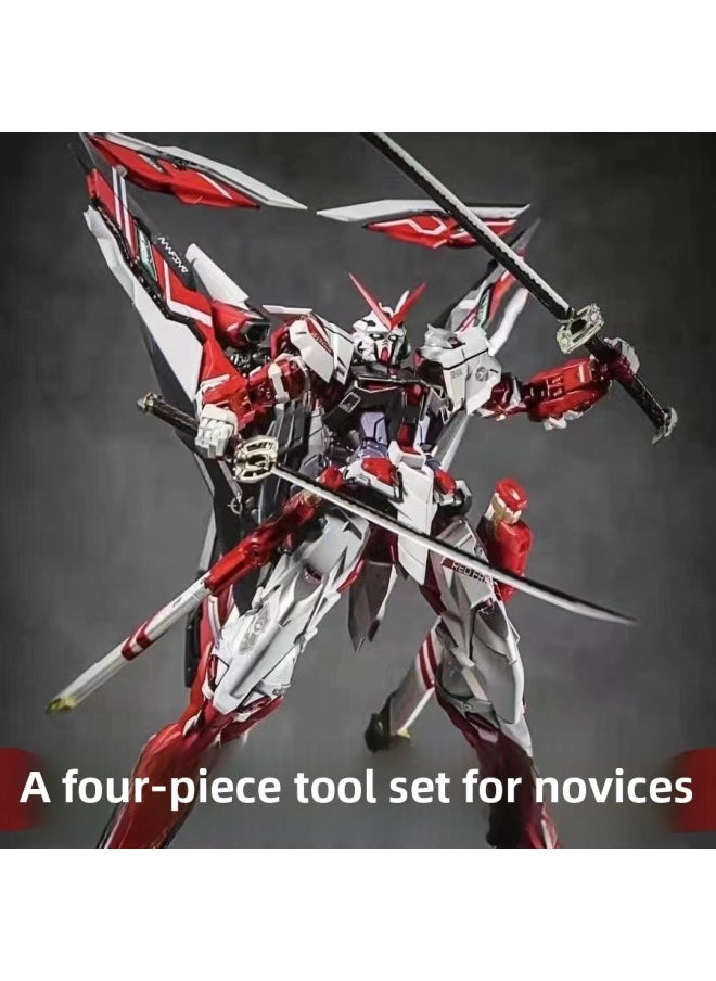 Generic - Gundam Assembled Model MG Attacks Free MB Red Heretic Phoenix Perfect Unicorn Mech Handmade Toy-Color:MG-hirm Flying Wings + Big Wings + Weapons + Collection And Delivery Tools-Specifications:11 Piece Set Of Tools To Send LED Lights - Image 1