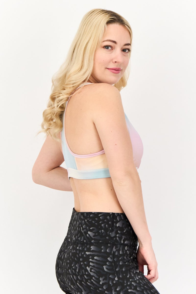 PUMA Women Brand Logo Padded Sports Bra, Multicolor - Image 4