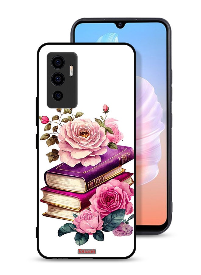 Tolwak Vivo S10e 5G Protective Case Cover Roses And Books - Image 1