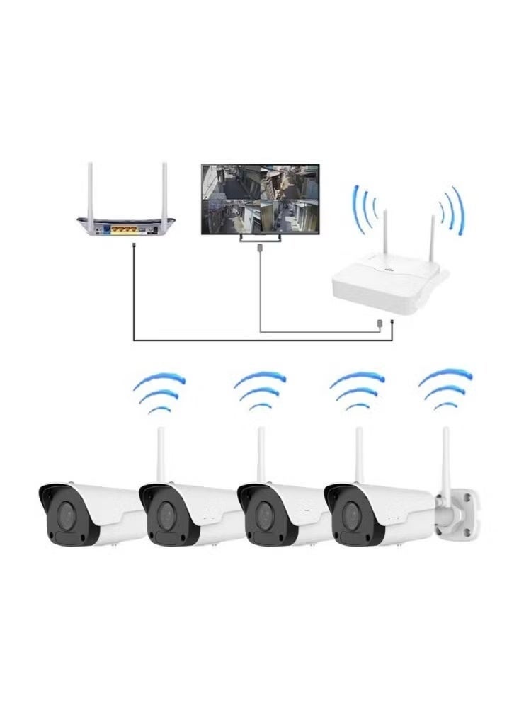 Wireless WiFi Security Camera Kit with NVR, 4 Outdoor Bullet IP Cameras, Network Surveillance System for Home & Business - Image 3