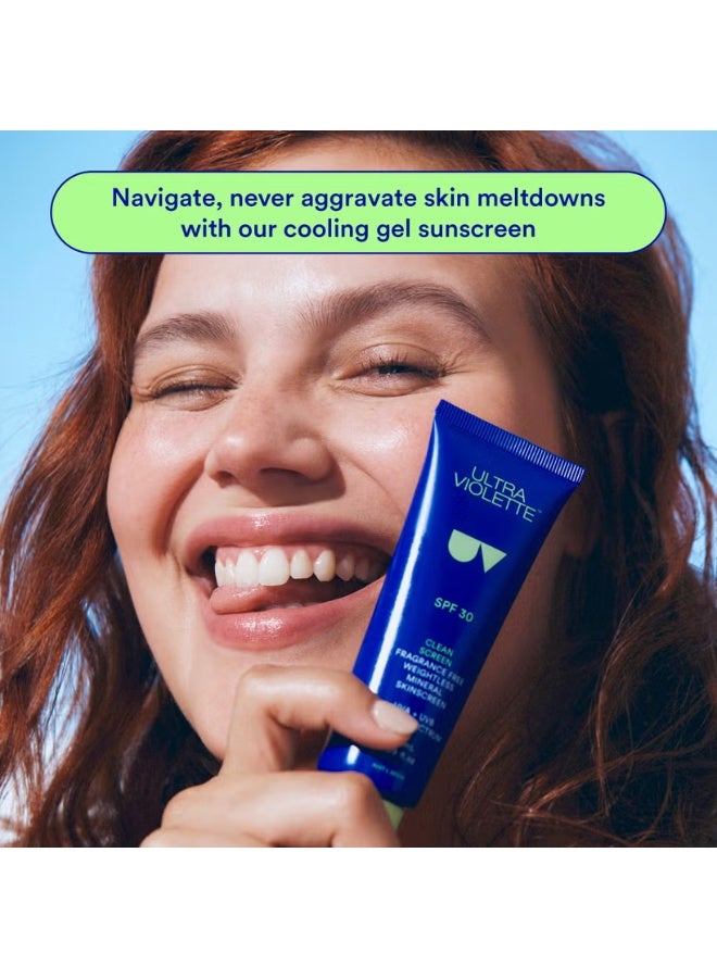 Ultra Violette Clean Screen Fragrance Free Sensitive Facial Skinscreen SPF 30 - Image 3