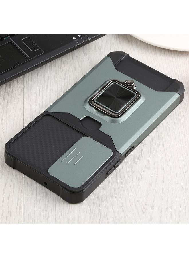 S-TOP Case For Samsung Galaxy S22+ 5G Sliding Camera Cover Design PC + TPU Shockproof Phone Case with Ring Holder & Card Slot - Image 4