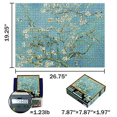 MaxRenard 1000 Pieces Jigsaw Puzzle Game Oil Painting Almond Blossom - Image 5