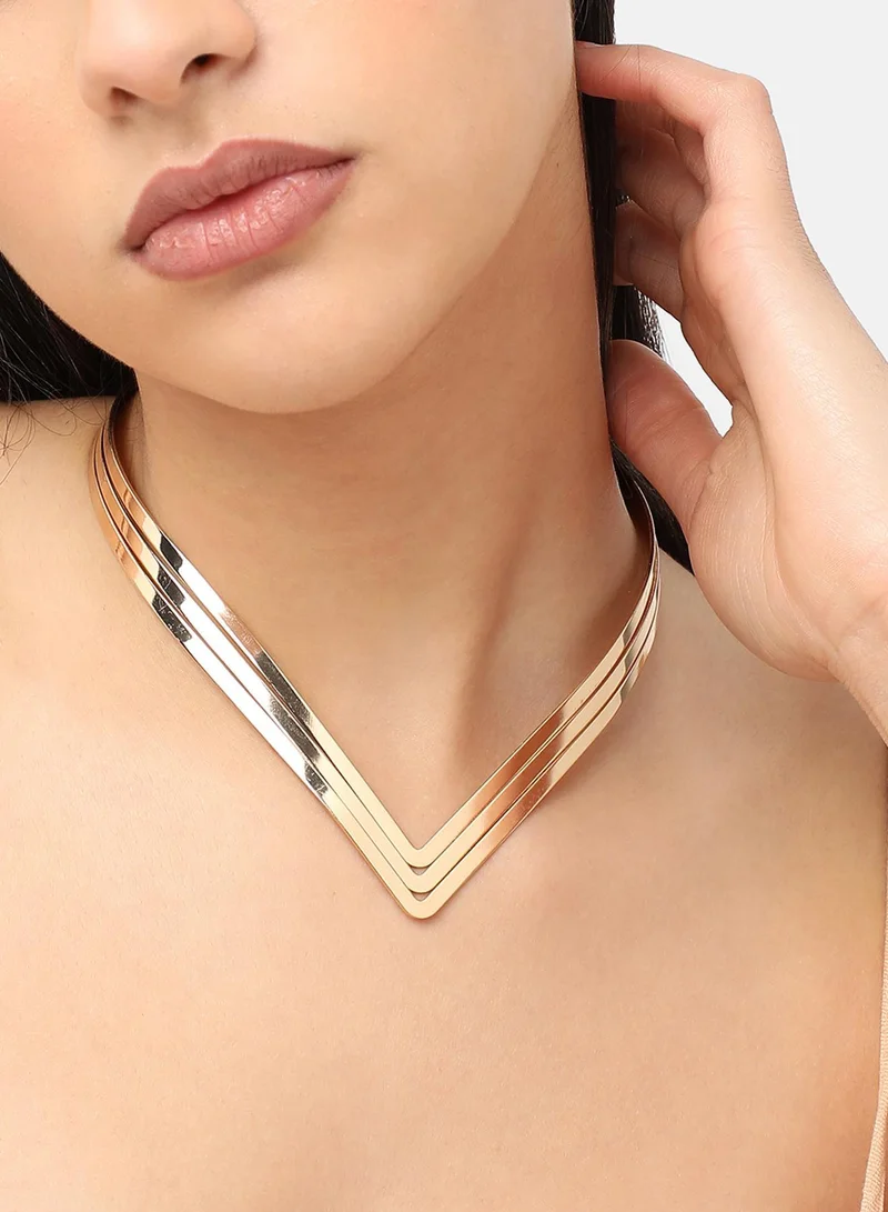 سوهي قلادة مصممة للحفلات مطلية بالذهب