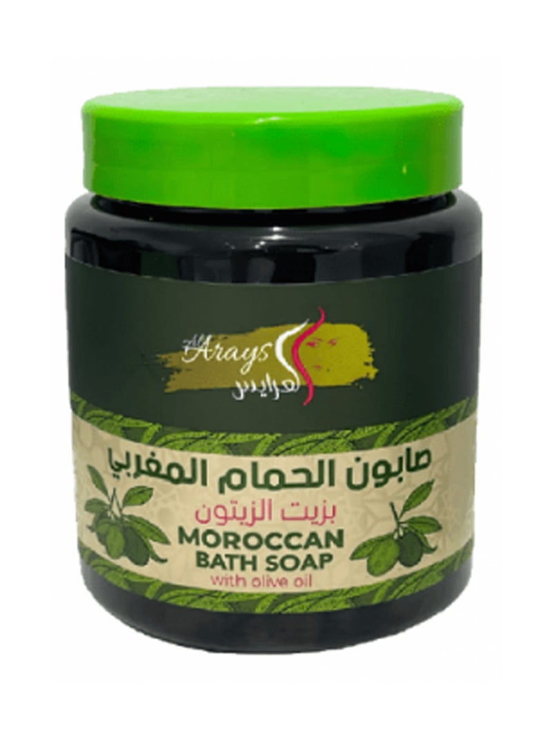 Alarayes Moroccan bath soap with olive oil 700 ml and a Moroccan Bath Gloves - Image 2
