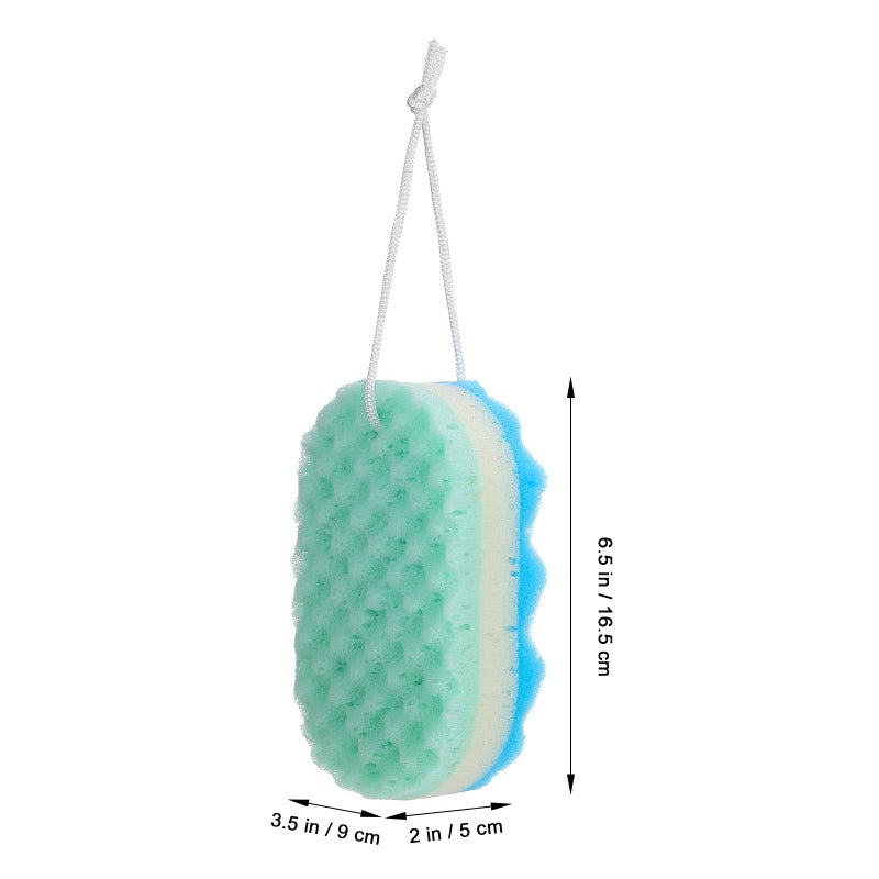 Triple Layer Seaweed Exfoliating Shower Sponges 4 Pack Soft Bath Scrubbers For Gentle Skin Cleansing - Image 3
