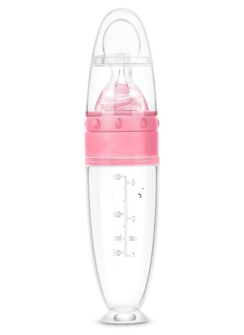 Baby Feeding Bottle With Spoon,Weaning Bottle,Food Feeder,Squeeze Bottle