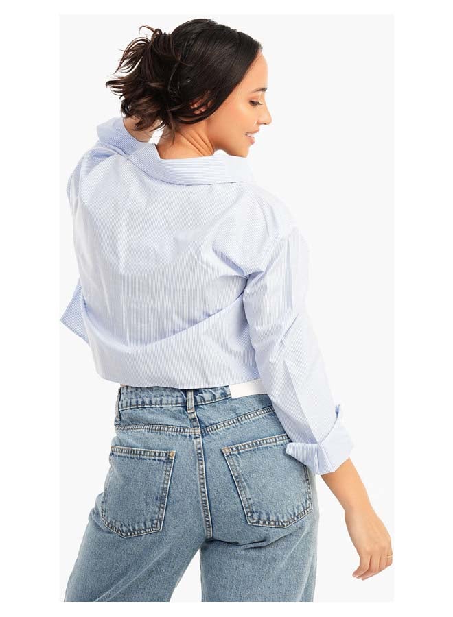 Carina Asymmetrical Cropped Shirt - Image 3