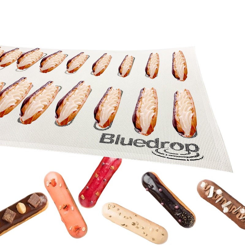 BLUE DROP Bluedrop Eclair Baking Sheets Perforated Silicone Baking Mats For Bread Cookies Open Mesh Non Stick Oven Liner - Image 5