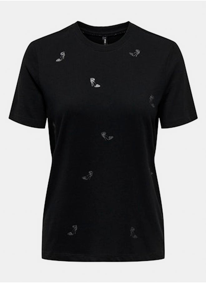 ONLY Onlkita Life Reg S/S Heel Top Box Jrs  - Image 1