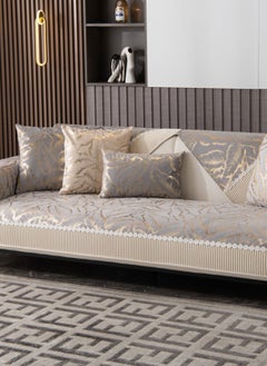 GOOTOY Anti-Slip Sofa Cover Jacquard Plush Couch Covers High-End Furniture Cushions For All Seasons 90x210cm Grey  - Image 4