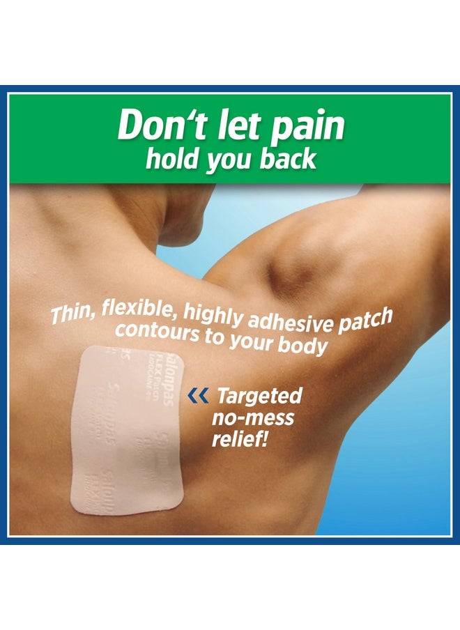 Salonpas Salonpas Maximum OTC Strength Lidocaine 4% Pain Relieving FLEX Patch, Apply for Up To 8 Hours, Unscented, Thin, Flexible, Lightweight, Patch Stays in Place, 7 Patches  - Image 2