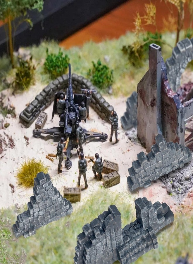 Warmtree Ruined Stone Walls Set，Terrain Scenery for Tabletop 28mm Miniatures Wargame，Fairy House Diorama Accessories DIY Craft - Image 4