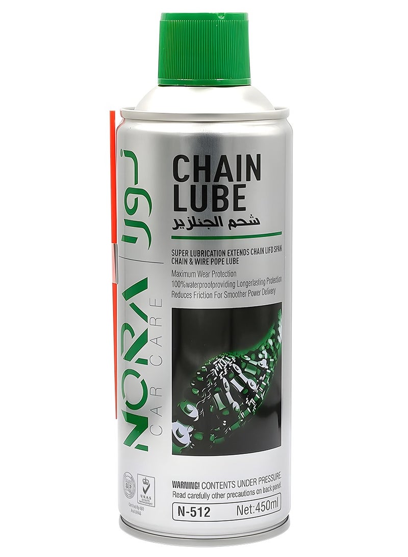 Nora Combo - Buy 2PC Chain Lube Spray 450ml N-512 - Anti-Rust, Long-Lasting Lubrication Chain Protection  - Image 2