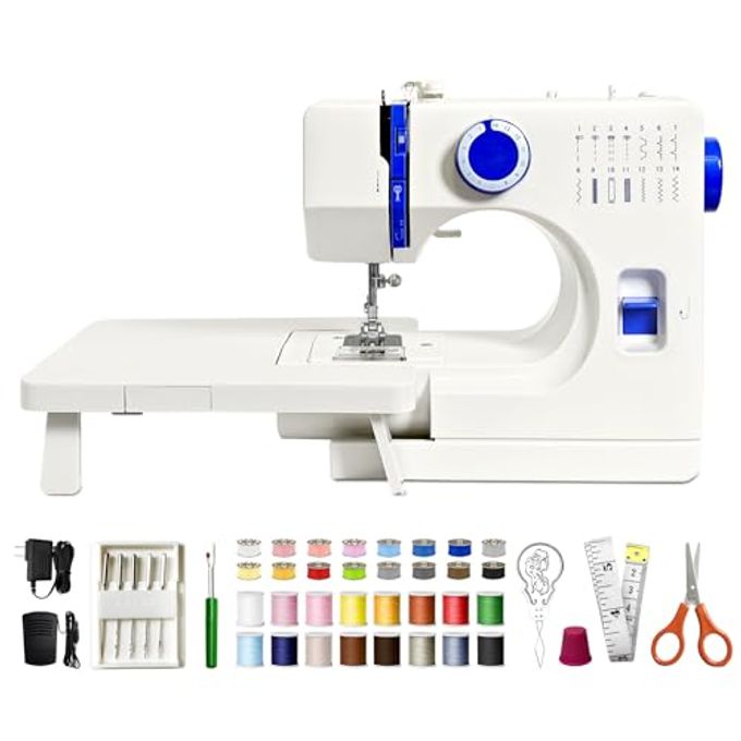Lastempa All-in-One Sewing Machine for Beginners, Easy to Use Dual Speed Control with 16 Built-in Stitches, Auto Bobbin Winder, Foot Pedal, Perfect for Sewing, Mending, Crafting for Home & Travel - Image 1