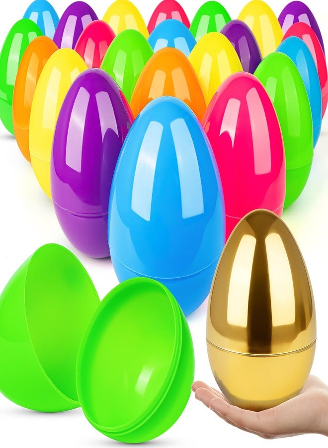 V-Opitos 25 PCS Jumbo Easter Eggs, 6 Inch Large Plastic Easter Eggs, Bulk Fillable Empty Eggs for Easter Egg Hunt, Surprise Eggs, Basket Stuffers Fillers, Easter Party Favor for Kids - Image 1