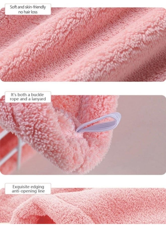 Generic Angel BeYOUty Microfiber Hair Dry Towel Wrap - Super Absorbent Drastically Reduce Hair Drying Time with Teddy Bear Button, 1 pc (Violet)  - Image 5