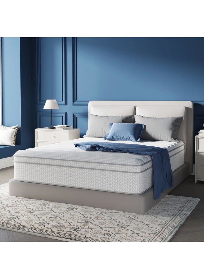 Avenco Queen Mattress 12 Inch in a Box, Queen Size Medium Plush Mattresses with Pocket Spring Smarts Coil Hybrid Colchones for Pressure Relief, CertiPUR-US Certified - Image 1