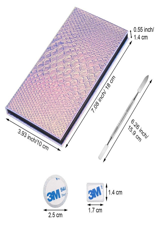 ldreamam Sumind Empty Makeup Eyeshadow Palette Set 1 Magnetic Empty Palette with 1 Depotting Spatula and 30 Pieces Adhesive Empty Palette Metal Stickers Empty Palette Kit for Makeups (Rectangle) - Image 2