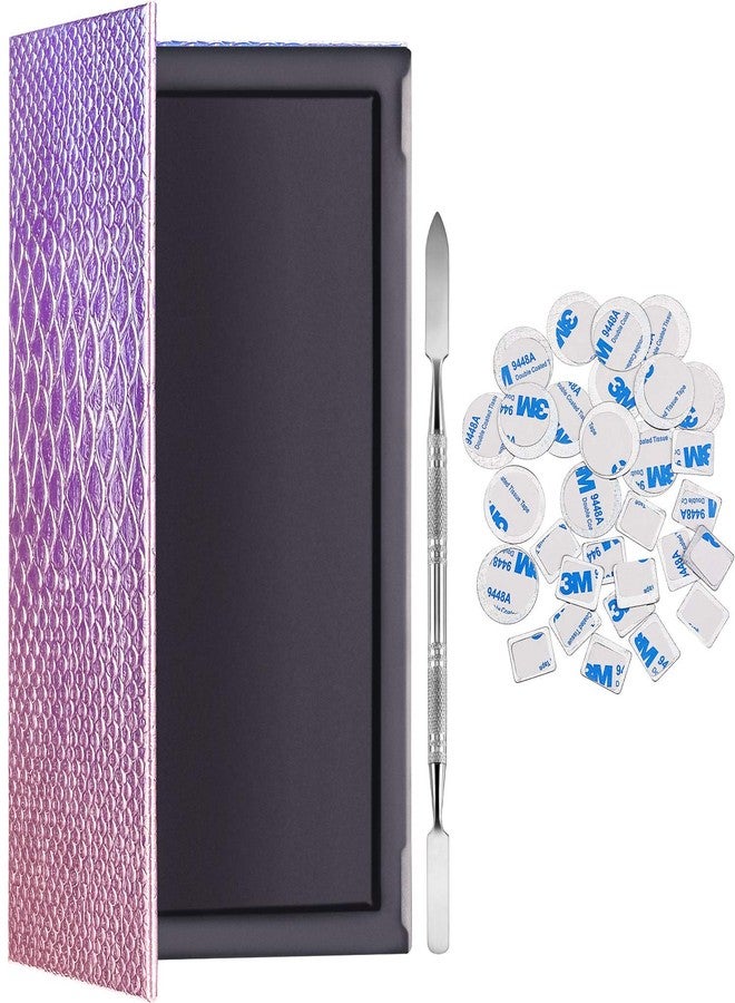 ldreamam Sumind Empty Makeup Eyeshadow Palette Set 1 Magnetic Empty Palette with 1 Depotting Spatula and 30 Pieces Adhesive Empty Palette Metal Stickers Empty Palette Kit for Makeups (Rectangle) - Image 1