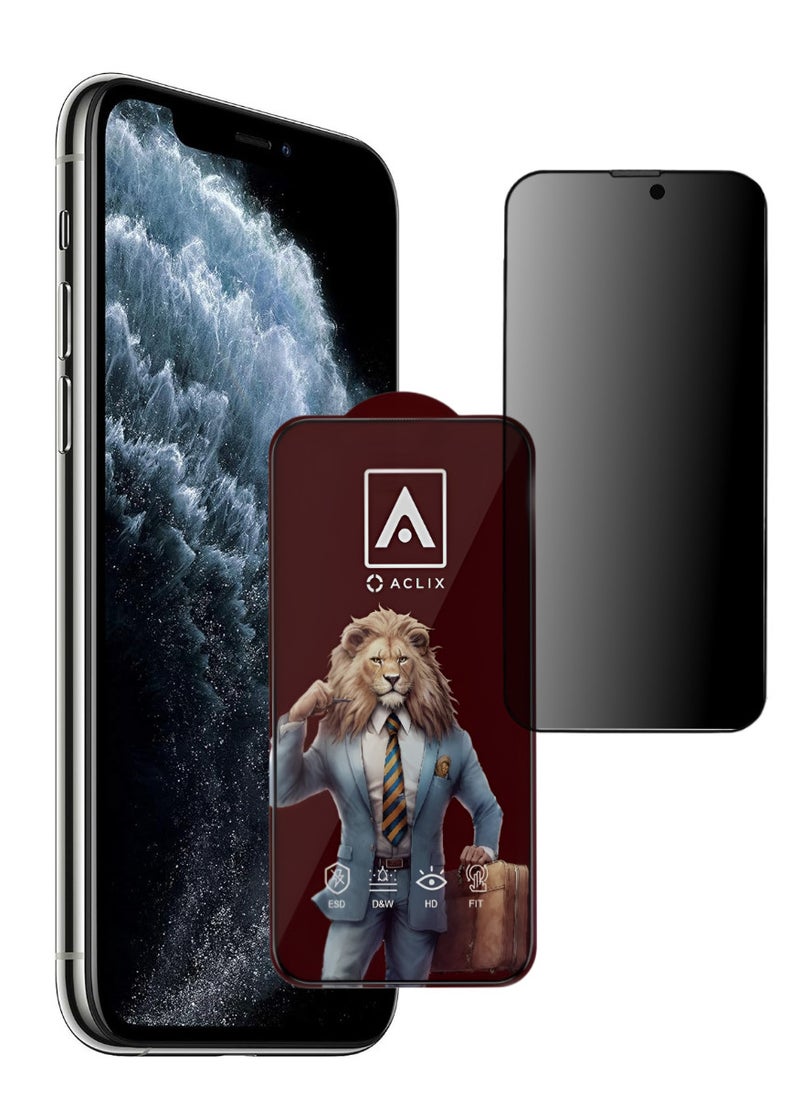 ACLIX Antistatic ESD Dustproof Premium Quality High Definition Tempered Glass Screen Protector Designed For  iPhone 11 Pro Max - Image 1