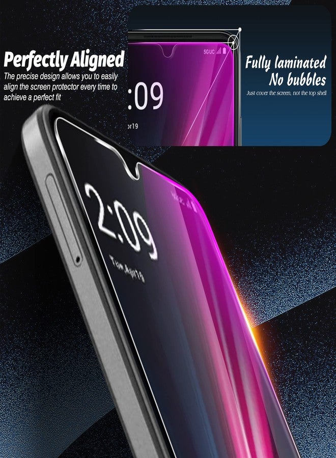 Orzero (4 Pack) Tempered Glass Screen Protector Compatible for T-Mobile REVVL 6x Pro 5G / REVVL 6 Pro 5G 6.82 inch, Protector De Pantalla 2.5D Arc Edges 9H HD Bubble-Free - Image 3