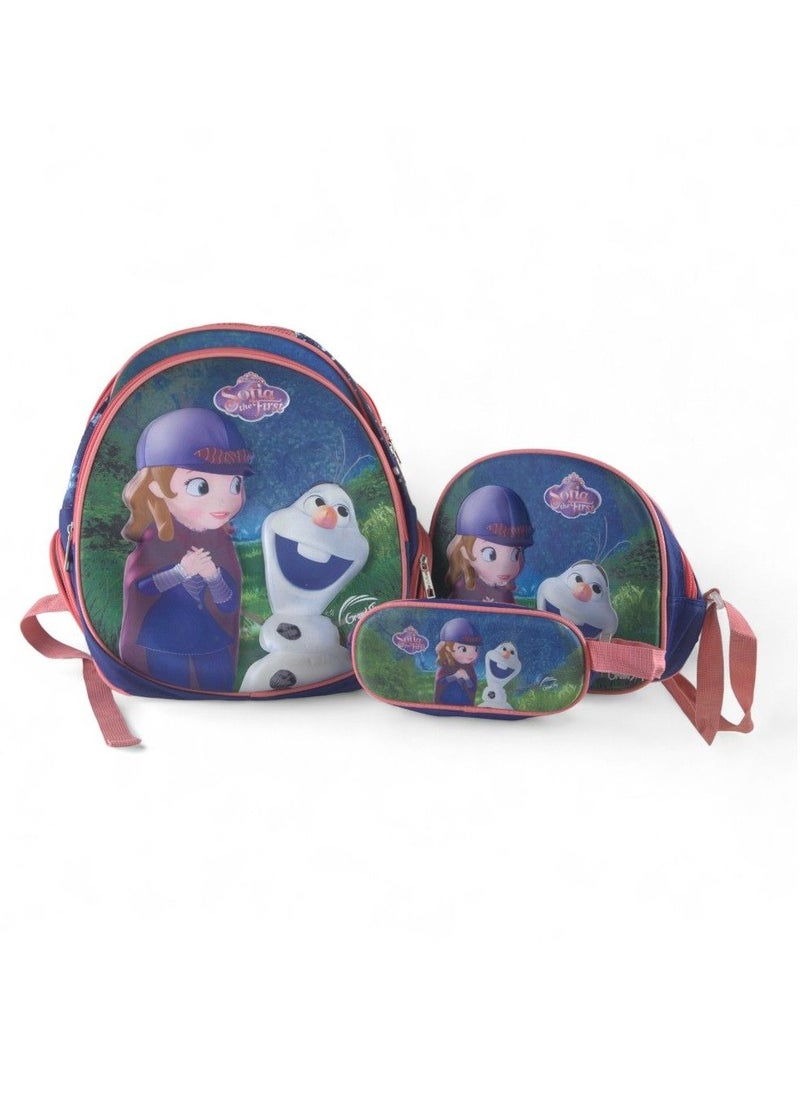 Grand Sky Sofia The First School Backpack with 2 Bags - GS17-T  - Image 1