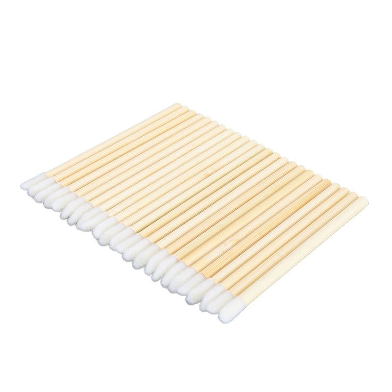 Disposable Lip Brush 100pcs Bamboo Handle Eco Friendly Lip Gloss Wand - Portable Touch Ups Makeup Tool for On The Go Use And Kitchen Appliance Cleaning - Image 4