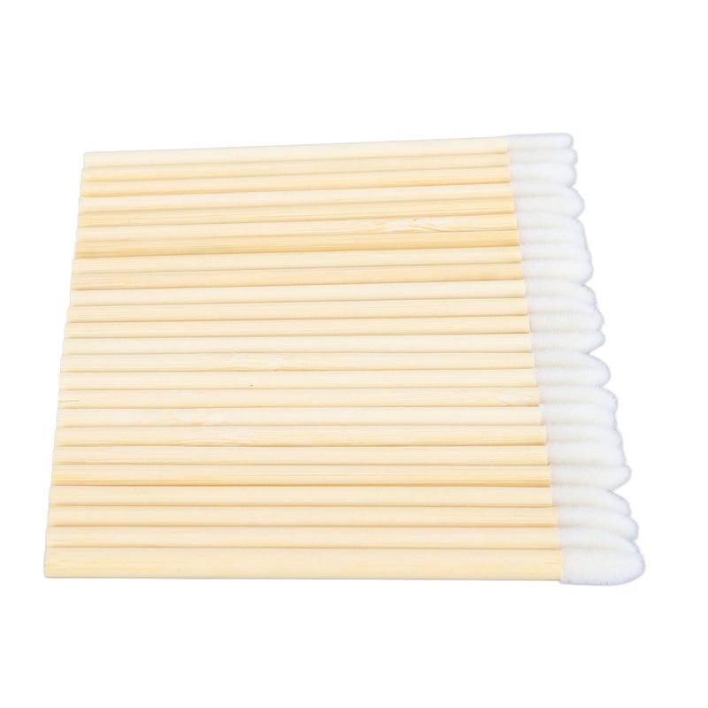 Disposable Lip Brush 100pcs Bamboo Handle Eco Friendly Lip Gloss Wand - Portable Touch Ups Makeup Tool for On The Go Use And Kitchen Appliance Cleaning - Image 3