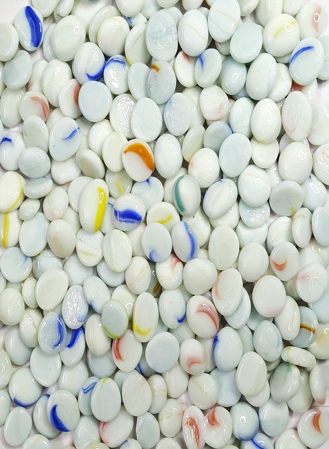 DS1 Glass Pebbles Decorative Glass Stones for Aquariums, Fish Tank, Fireplace, Vase Filler, Plants Pot, Garden, Lawn, Table Decor for Indoor and Outdoor Home Décor (Mix Wave, 1.0 Kg) - Image 1