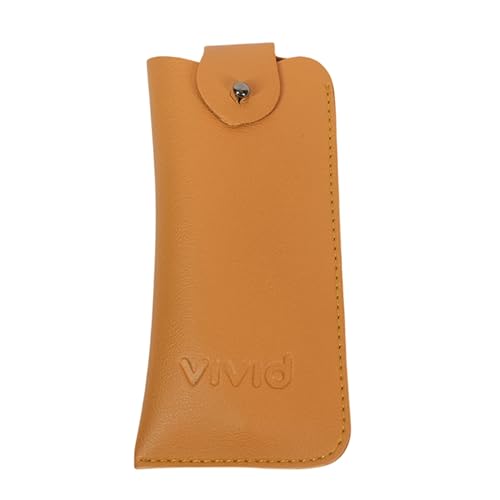 VIVID Vision Unisex Adult Lightweight Eyewear Specs Case Cover | Protect Eye Glasses | Chashma Dibbi | Spectacle Box | Open Flap | Artificial Leather | D-14 | Mustard - Image 1