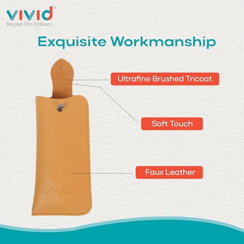 VIVID Vision Unisex Adult Lightweight Eyewear Specs Case Cover | Protect Eye Glasses | Chashma Dibbi | Spectacle Box | Open Flap | Artificial Leather | D-14 | Mustard - Image 5