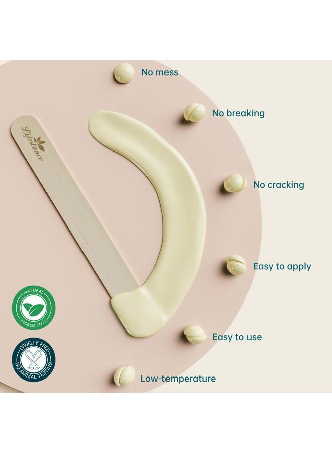 Lifestance 1 رطل من حبيبات الشمع الصلب، مجموعة إزالة الشعر بالشمع الصلب لحالات الشعر الرقيق والدقيق، البشرة الحساسة، حبيبات الشمع للوجه، الذقن، الحواجب، البيكيني - Image 5