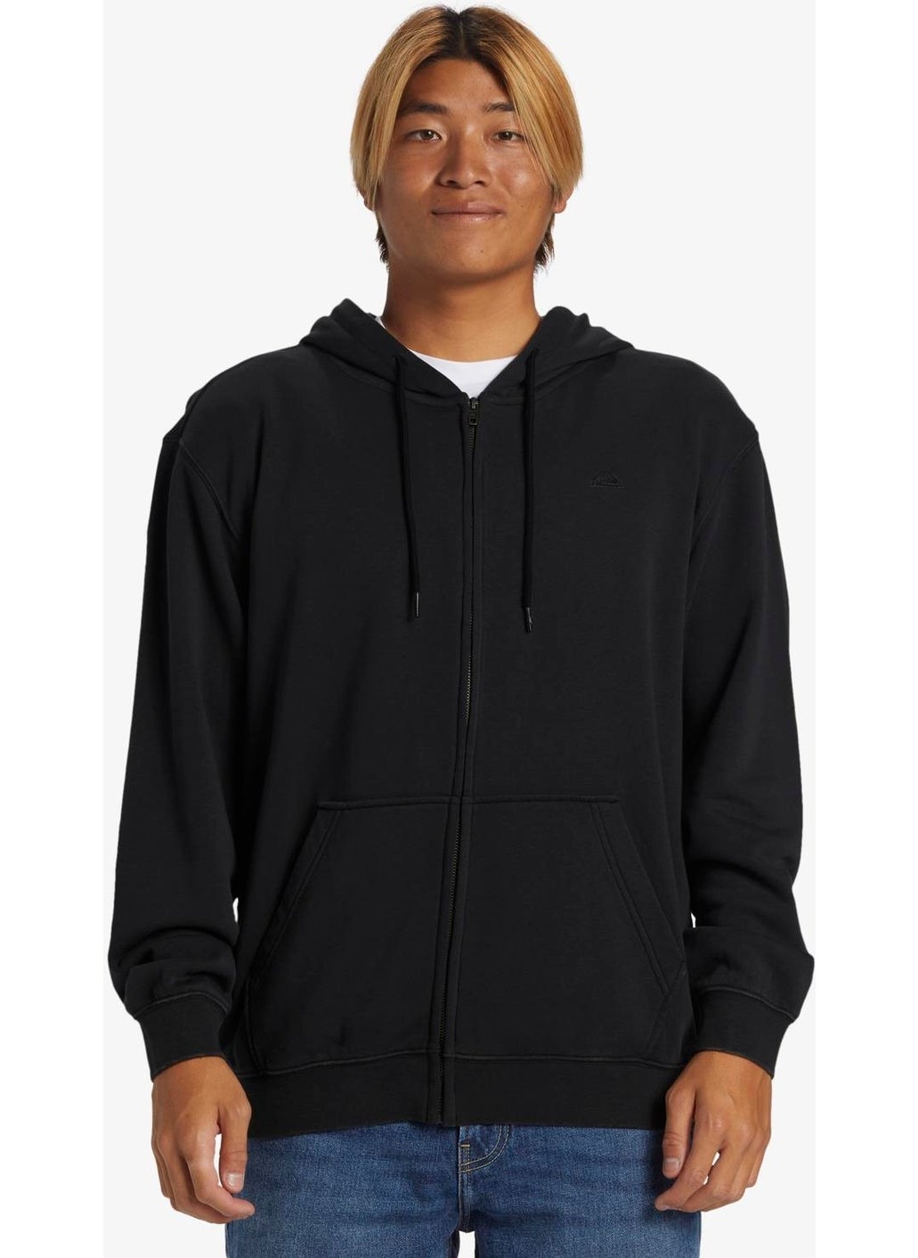 QUIKSILVER - Salt Water Zip Hoodie Men's Sweatshirt AQYFT03330-KVJ0 Black - Image 1