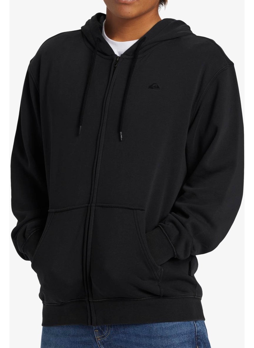 QUIKSILVER - Salt Water Zip Hoodie Men's Sweatshirt AQYFT03330-KVJ0 Black - Image 1