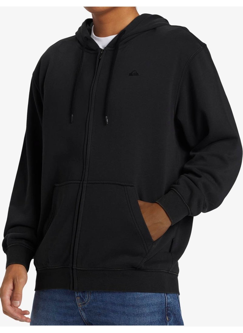 QUIKSILVER - Salt Water Zip Hoodie Men's Sweatshirt AQYFT03330-KVJ0 Black - Image 1