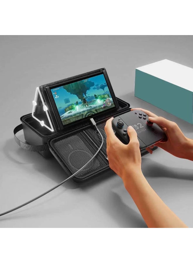 Large Travel Bag For Nintendo (2025) Switch 2, Storage Bag with Stand, 2nd Generation , Multi-functional, Large Capacity, Can be Hand Held, Effectively Protects with 12 Game Slot - Image 4