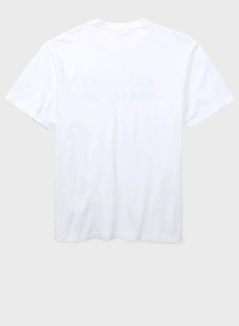 امريكان ايجل Logo Print Crew Neck T-Shirt