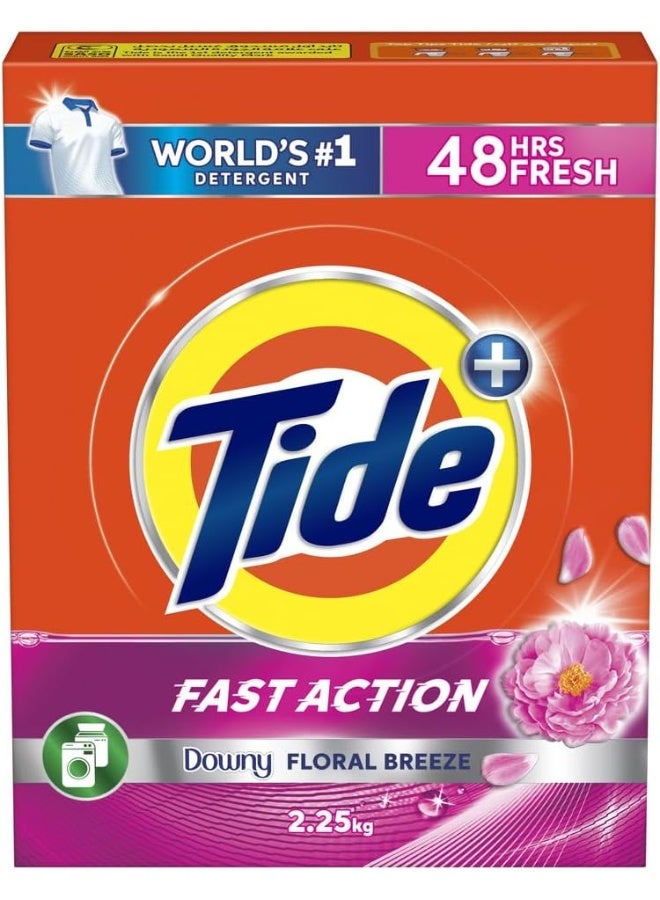 Tide Fast Action Laundry Detergent Powder with Floral Breeze, 2.25 KG - Image 1